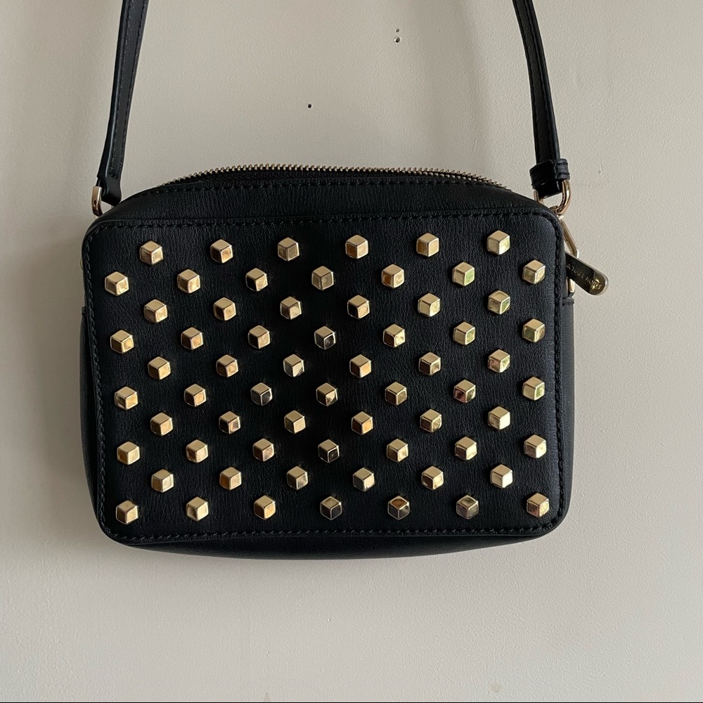 Michael Kors studded black crossbody bag